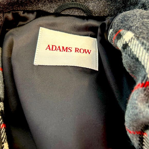 ADAMS ROW s42 regular men’s wool coat Love the plaid lining! Looks new - Picture 4 of 6